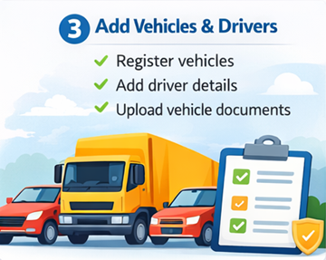 Aggiungi veicoli e autisti con capacità di carico, spazio di carico e stato ADR su ExusTrans.